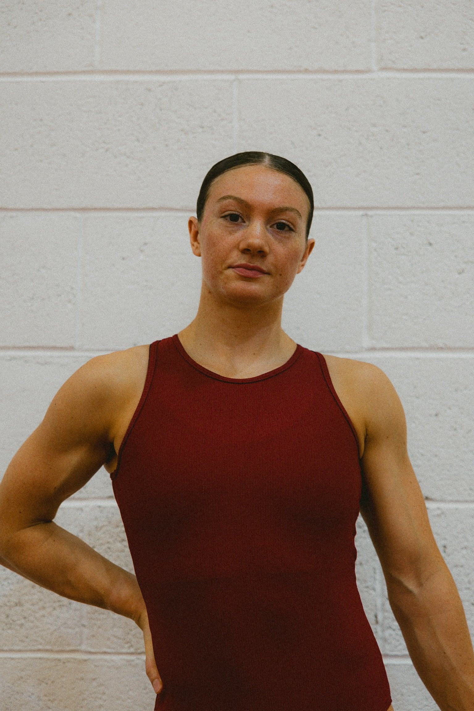 The Core Tank - Burgundy Ribbed
