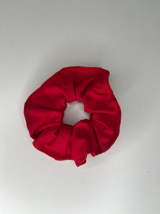 Lycra red scrunchie