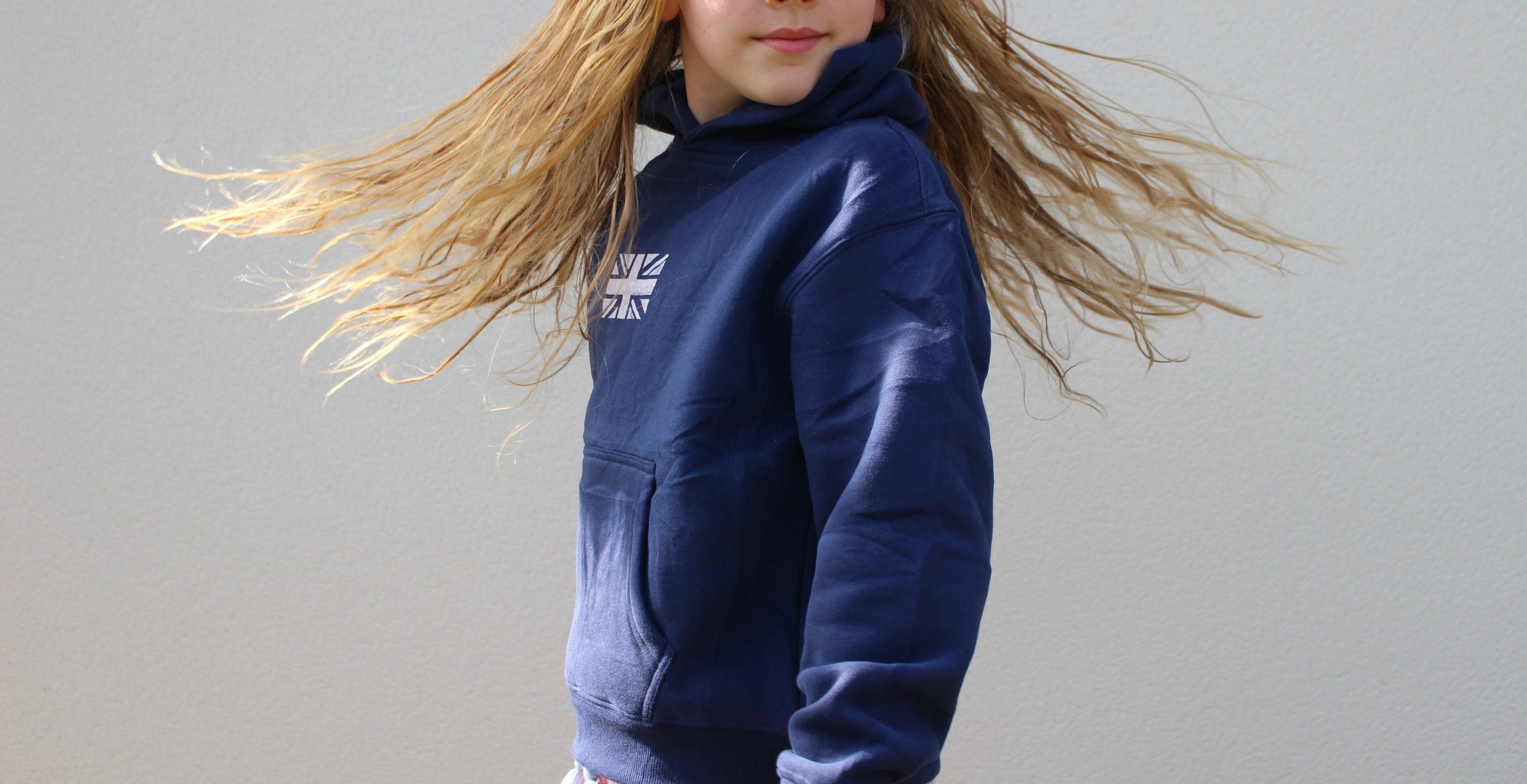 Navy & Pink Hoodie