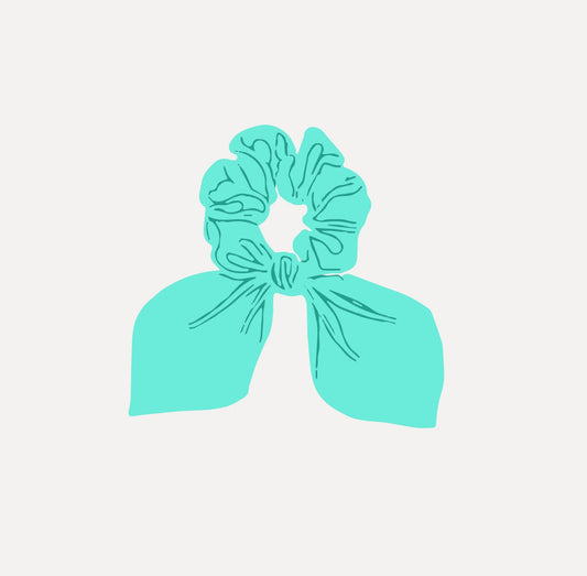 Mint scrunchie bow