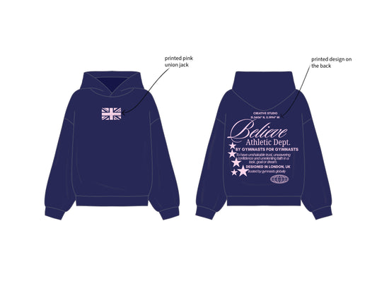 Navy & Pink Hoodie (PRE-ORDER)
