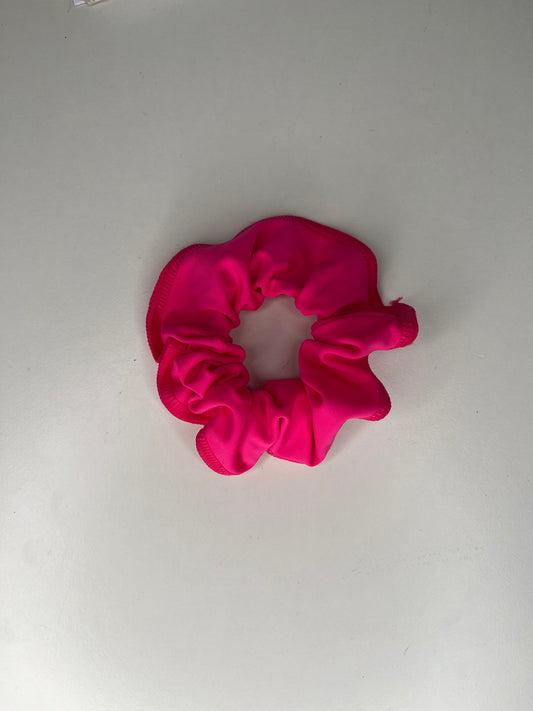 Lycra hot pink scrunchie bow