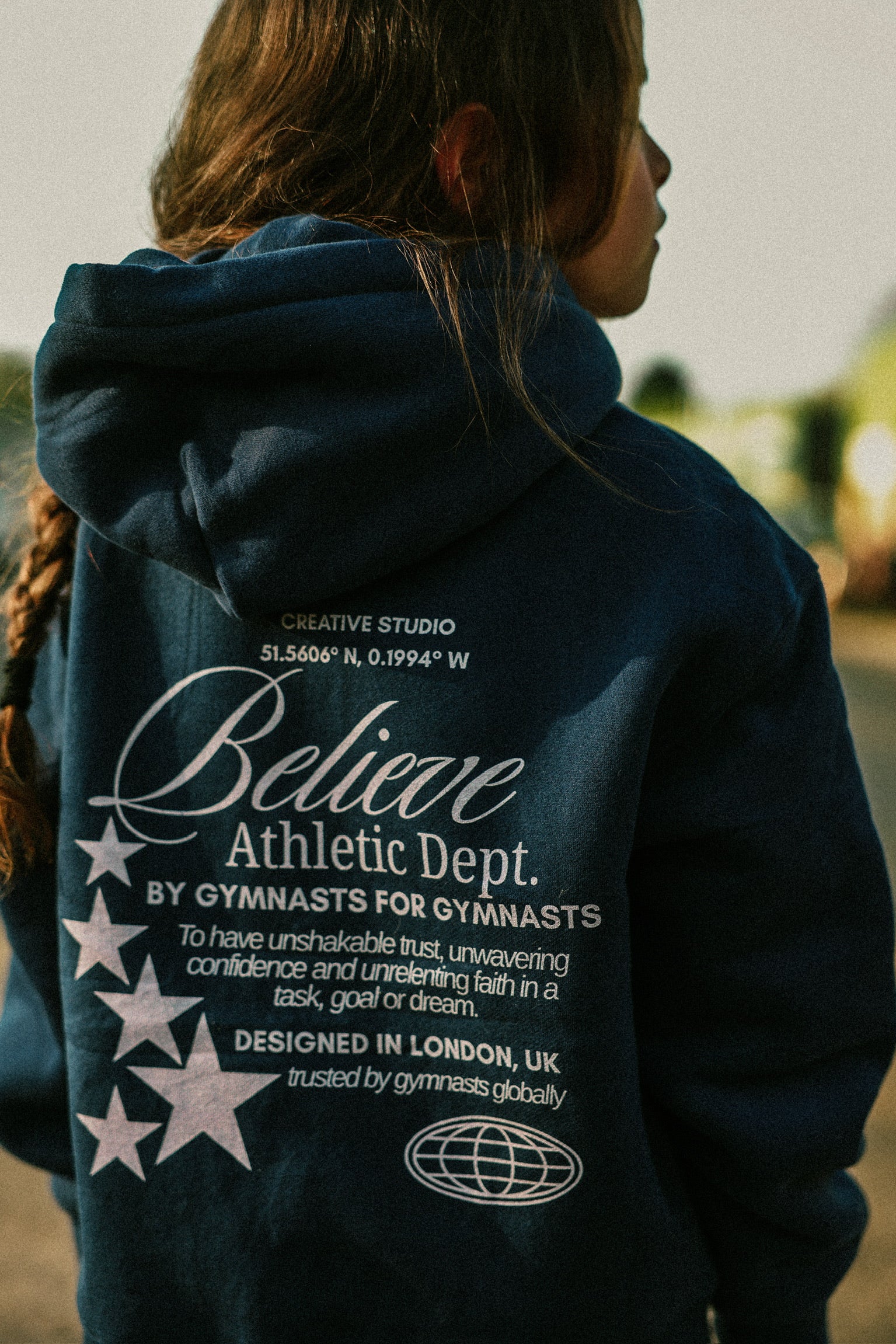 Navy & Pink Hoodie