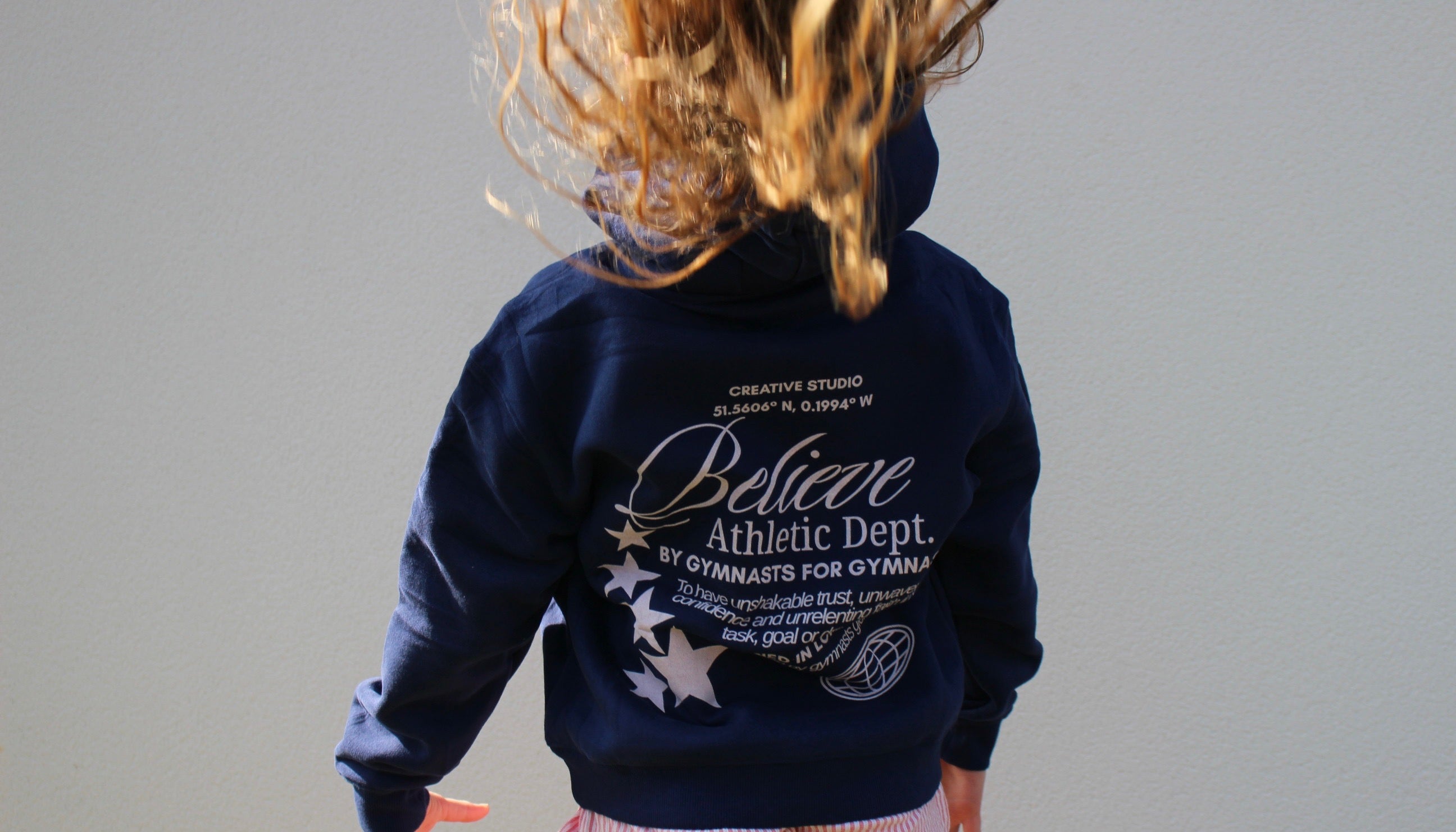Navy & Pink Hoodie