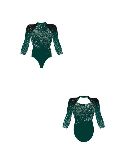 The front and back of the Francesca Leotard