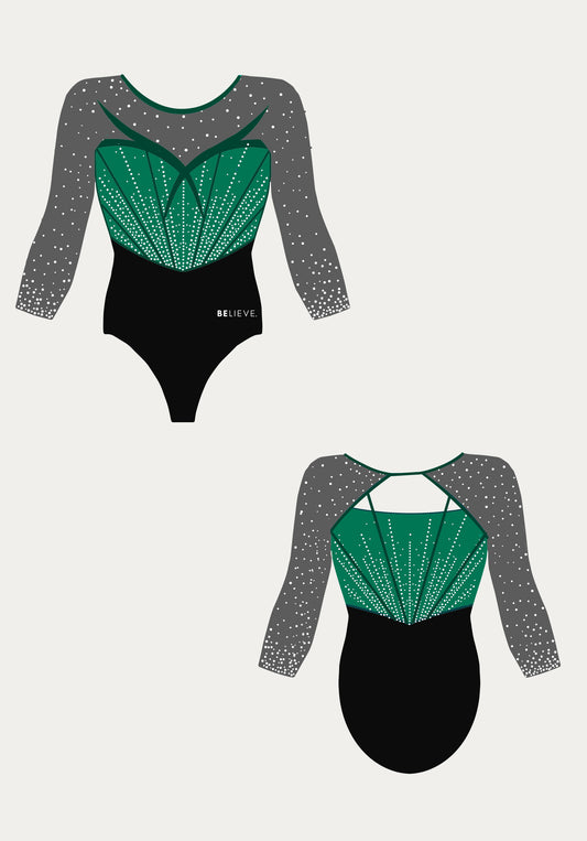 Front and back of the Gym Haacht Club Leotard