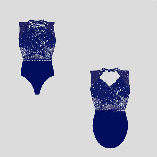 The front and back of the Huntingdon Sleeveless leotard