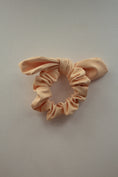 Load image into Gallery viewer, Lycra butter yellow scrunchie bow
