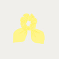 Load image into Gallery viewer, Lycra butter yellow scrunchie bow
