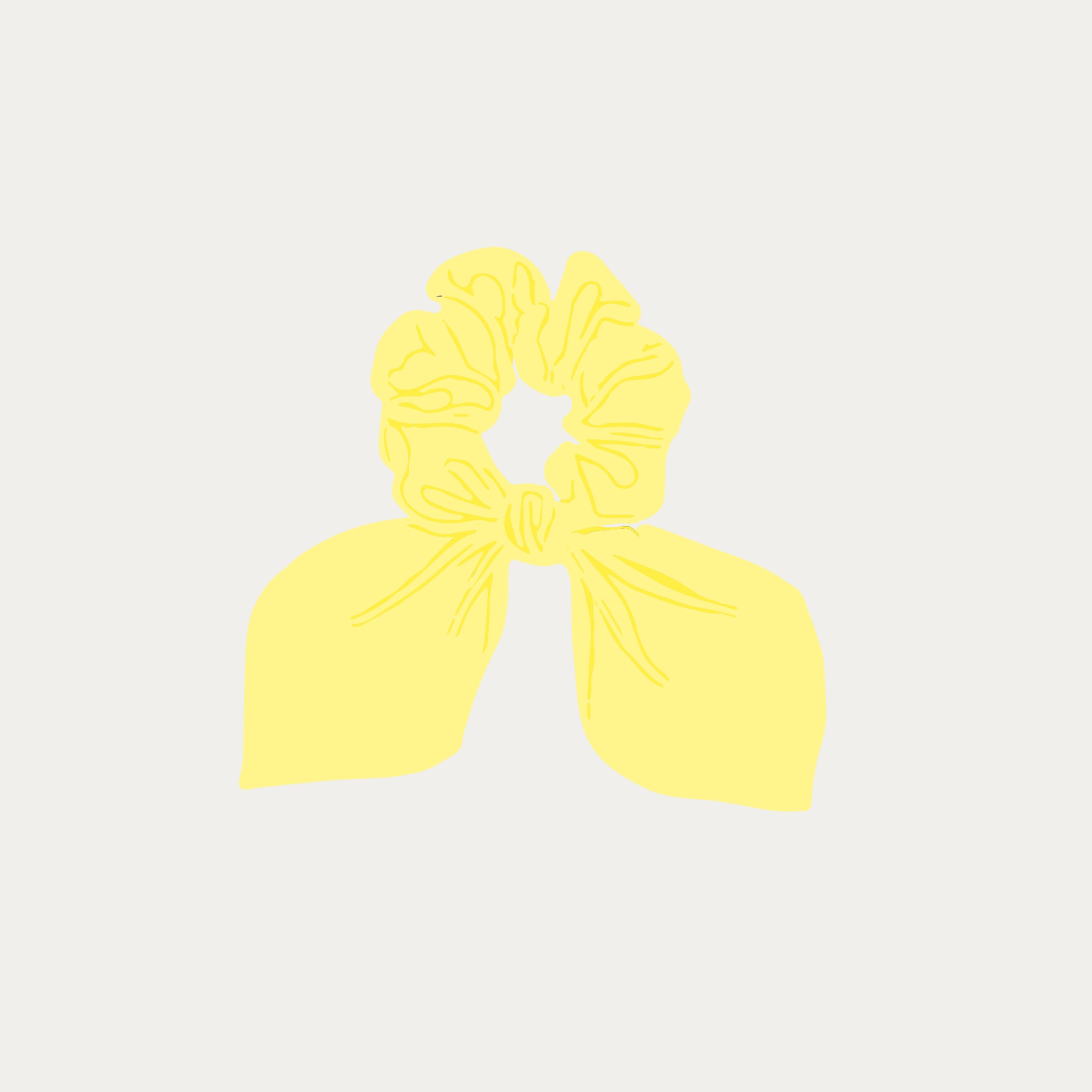 Fiocco elastico in lycra giallo burro