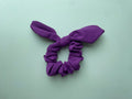 Purple Lycra Bow Scrunchie