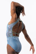 Load image into Gallery viewer, The back of the Olive Leotard 
