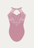 Load image into Gallery viewer, The back of the design for the Rose Leotard 
