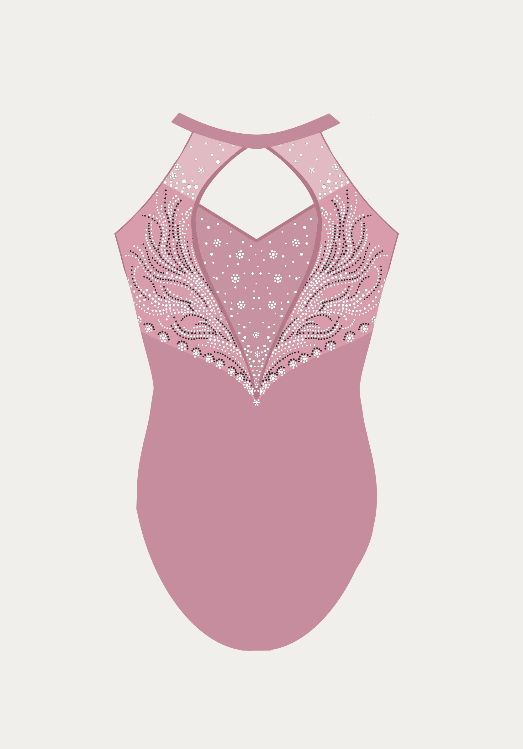 The back of the design for the Rose Leotard 